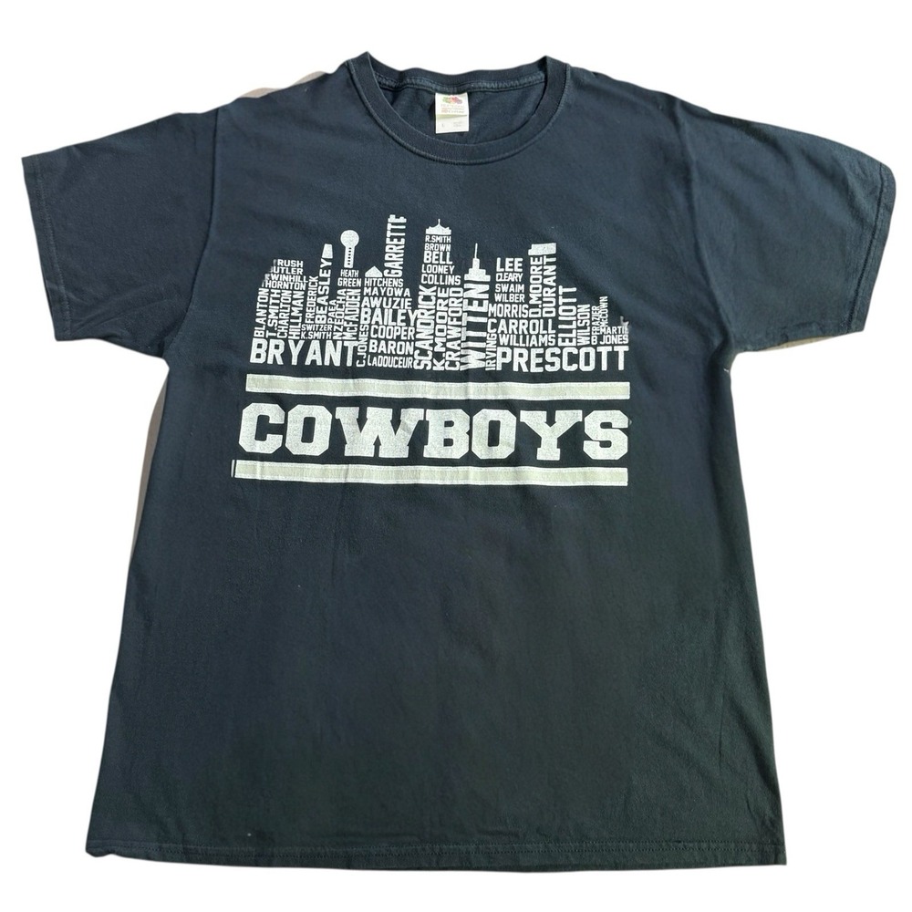 Fruit Of The Loom Dallas Cowboys Players DownTown Graphic Black T-Shirt Size L‎ - Picture 3 of 8